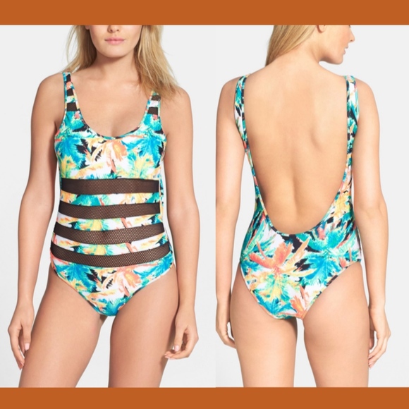 NWT! Volcom Tropical Riot‎ One-Piece Swimsuit [SZ Medium ] - Picture 1 of 8